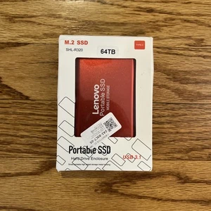 Lenovo Portable SSD 64TB Hard Drive Type-C USB 3.1 - Photo 1/3