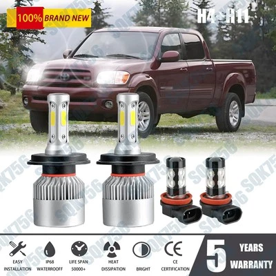 6000K светодиодные лампы фары и противотуманные фары дальнего/ближнего света для Toyota Tundra 2014-2019 - Изображение 1 из 4