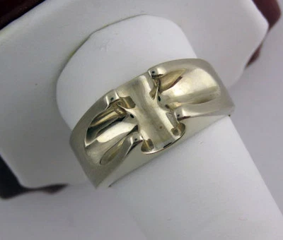 1Ct Men's Solitaire Ring Mounting 14K White Gold For 6.5  mm Round Gem Stone - Image 1 of 4