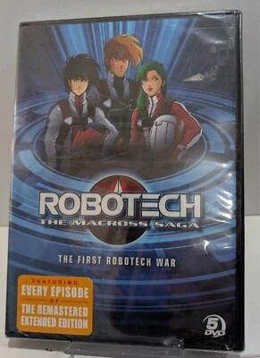 Robotech: The Macross Saga The First Robotech War Set of 5 DVDs New - Image 1 of 4