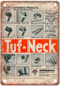 Old School BMX Tuff Neck Ad Reproduction Metal Sign B1464 - Picture 1 of 2