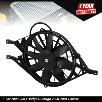 Ventilador de refrigeración del radiador del motor Durango con conjunto de cubierta para Dodge Dakota 2000-04 Foto 1 de 4