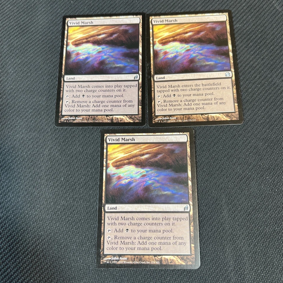 Vivid Marsh Land Magic The Gathering Mtg Lorwyn Modern Masters Card 3 - Image 1 of 4