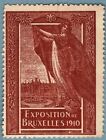 ES2511 Poster Commémoratif Timbres : Bruxelles Exposition 1910 Lourde Impression