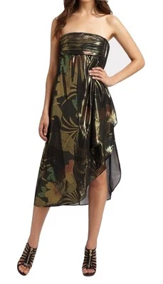 Vestido Top Marc by Marc Jacobs Mimosa Lamé Sin Tirantes Negro/Multi 2 Nuevo con Etiquetas $698 Foto 1 de 4