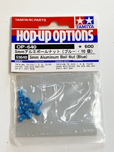 Tamiya 53640 5mm Aluminium Ball Nut Blue Hop Up Options 1/10 NIP - Picture 1 of 5
