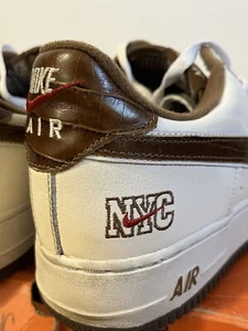 Nike Air Force 1 Low NYC White Bison Euro Sz 12 2003 Vintage JD Sports Escape - Picture 1 of 16