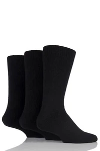Men’s Black Thermal Socks - Brushed Inside, Thick & Warm work boot , Size 6-11 - Picture 1 of 5