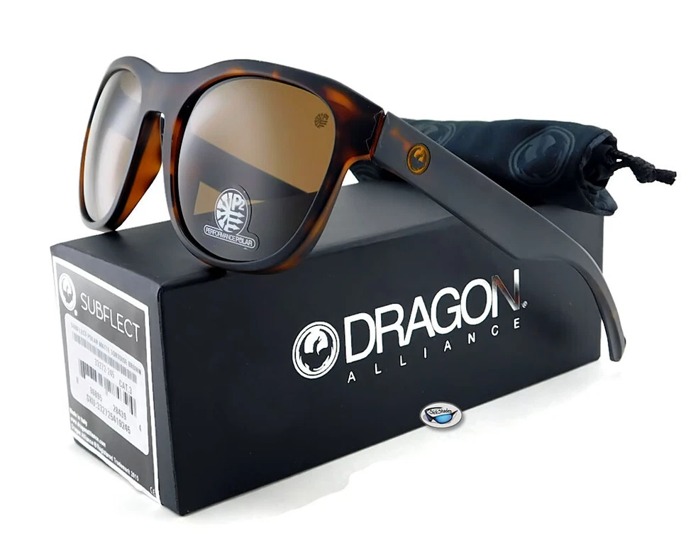 Dragon Dr Subflect Polar Matte Tortoise Brown 245 Sunglasses EYESIZE 54
