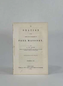 A W Goff / Oration on the Genius and Advantages of Free Masonry Metropolitan 1st - Picture 1 of 1