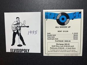 Tarjeta de propiedad Monopoly Elvis All Shook Up 1995 - Imagen 1 de 3