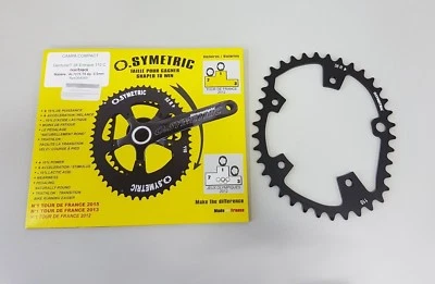 Osymetric BCD110mm 5 Bolts 38T Alloy Bicycle ChainRing (Fit Campagnolo) Black - Image 1 of 3