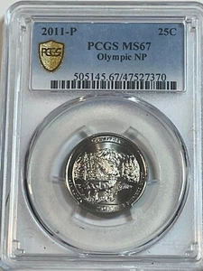 2011 P  PCGS MS67 Olympic Quarter Gold Shield - Picture 1 of 2