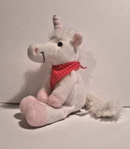 Kinder Unicorn 12" Plush White Handkerchief Accents Stuffed Animal Toy - Picture 1 of 7