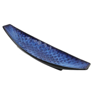 Japanese Sashimi Plate Ceramic Long Boat Shape Plate Cold Dish Dessert Plate - Picture 1 of 12
