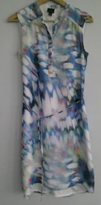 Vestido Worthington sin mangas azul acuarela tinte talla 4 - Imagen 1 de 7