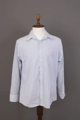 Donald J.Trump Blue Stripe Long Sleeve Button Shirt Size 16 / 34 / 35 - Image 1 of 4
