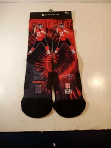 Tom Brady #12 NFL Bucs GOAT Socks M/L New - Picture 1 of 4