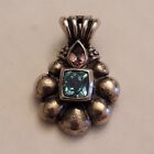 Vintage Chapal Zenray Signed NF 925 Sterling Silver Necklace Pendant 1.25" Long
