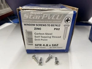 Window Screws Zinc PH2 Carbon Steel Self Tapping Thread Drill Point SFR 4.8 - Picture 1 of 2