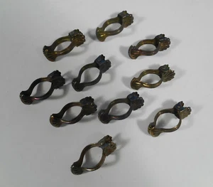 Pinzas de cortina de café de latón vintage abrazadera 10 piezas 1,5" Alemania - Imagen 1 de 8