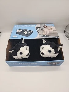 Health Touch Vibration Fußmassagegerät Entspannung weicher Stoff schwarz Husky Hunde NEU - Bild 1 von 2