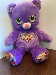 Costruisci un orso officina Shopkins orso peluche viola occhi verdi BAB - Foto 1 di 15