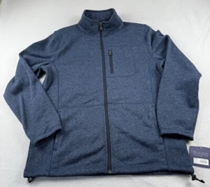 Croft & Barrow Full Zip Blue Jacket NWT Polyester Knit Mens Size M - Picture 1 of 14