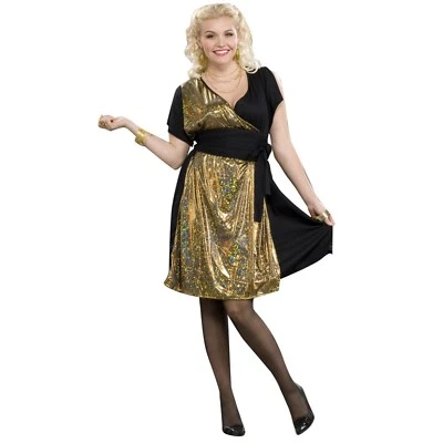 Disfraz de disfraces de Halloween talla grande dorado Saturday Night Fever años 70 #3842 Foto 1 de 4