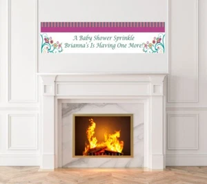 Baby Sprinkle- Baby Shower Printed Banner - Indoor Outdoor Baby Sprinkle Banner - Picture 1 of 1