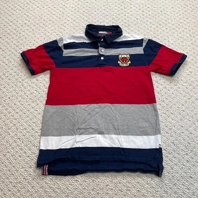 Polo deportivo Van Heusen para niños grande rojo azul gris rugby golf algodón preppy Foto 1 de 4