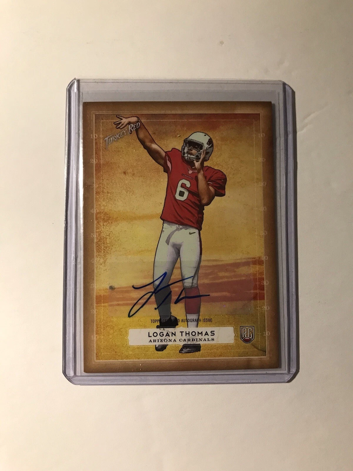 logan thomas 2014 autograph Turkey Red 89