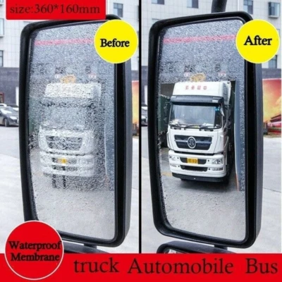 2x Espejo retrovisor lateral impermeable con película antiniebla para auto SUV camión RV 350*160 mm Foto 1 de 4