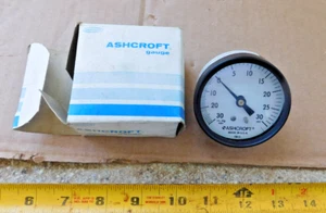NEU Ashcroft Manometer -30 bis +30 PSI - Bild 1 von 2