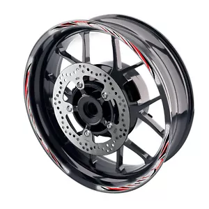 SH12 Red 17 INCH REFLECTIVE RIM STICKER For Yamaha FZ09 MT-09 18 19 20 21 22 - Picture 1 of 5
