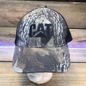 Vintage Caterpillar CAT Truckers Hat Green Camo Foam Lined Adj OneSize Cap - Picture 1 of 6