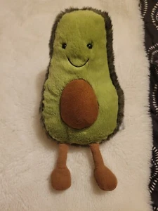 JELLYCAT 12” AMUSABLES GREEN AVOCADO PLUSH PRE OWNED FAST SHIPPING - Picture 1 of 7