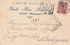 C17460-REGNO, LUGO (ROMAGNA) GIULIO RICCI BARTOLONI A CHIARA BALDI RANDI, 1903 - Imagen 1 de 2