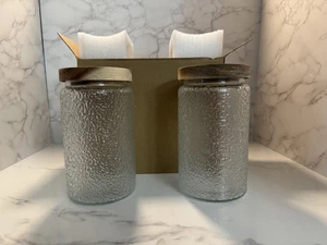 Vintage Glass Jar, 2 Pack, 24oz Food Storage Containers Clear Mason Jars NIB - Picture 1 of 7
