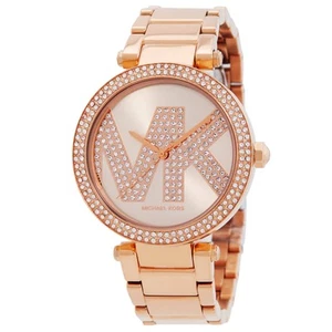 Michael Kors Parker Quartz Crystal Rose Gold Dial Ladies Watch MK6660 - Picture 1 of 3