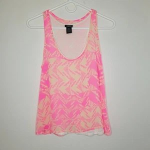 Rue 21 Women's Small Layered Tank Pink Tan Sleeveless Flowy Summer Resort Fun - Picture 1 of 7