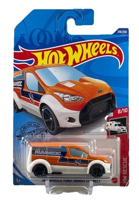 Ambulancia paramédica Hot Wheels Ford Transit Connect 218/250 HW Rescate 8/10 ¡NUEVA! Foto 1 de 4