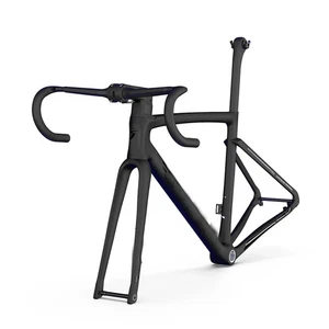  Carbon Road Bike Frame Full Internal Disc Brake Integrated Handlebar Frameset - Picture 1 of 22