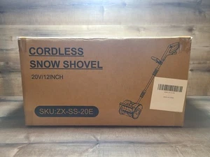 Pala de nieve inalámbrica Vibekio 12 pulgadas 20 voltios/4,0 Ah batería de iones de litio, cargador - Imagen 1 de 4