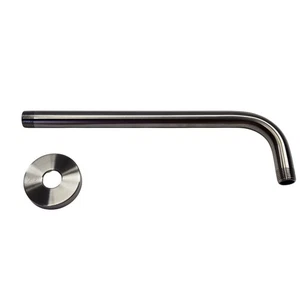 Signature Hardware 449620 12" Rain Shower Arm and Flange - Brushed Nickel - Picture 1 of 4