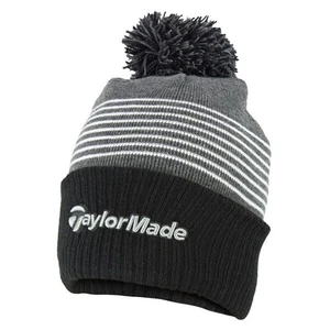 Taylormade Golf Bobble Beanie Hat in Black Grey and White - One Size Fits All - Picture 1 of 3