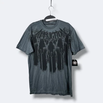 Affliction предчувствие S/S футболка мужская L мрачный жнец черепа гранж Y2K новый с Ярлыками - Изображение 1 из 4