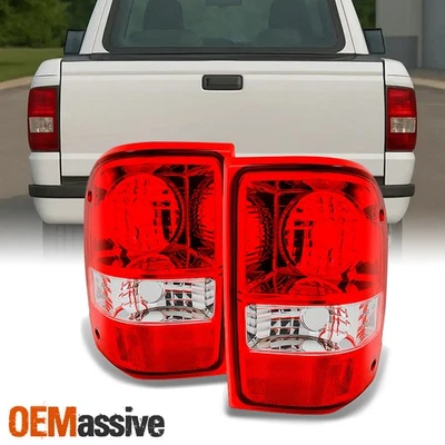 Fit 01-11 Ford Ranger Pickup Red Clear Tail Light Rear Brake Lamps Replacement - Image 1 of 4