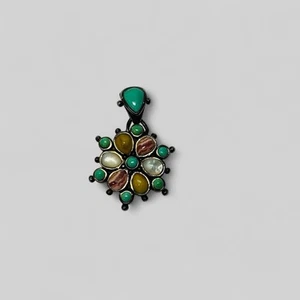 Barse Sterling 925 Silver Assorted Gemstone Pendant - Picture 1 of 4