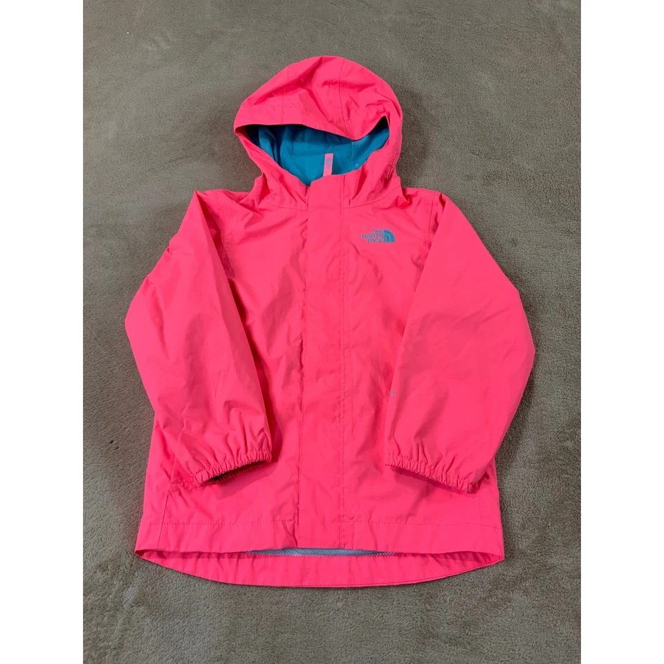The North Face Dryvent Raincoat Jacket Toddlers 4T/4B Pink Hooded Waterproof EUC - Image 1 of 4